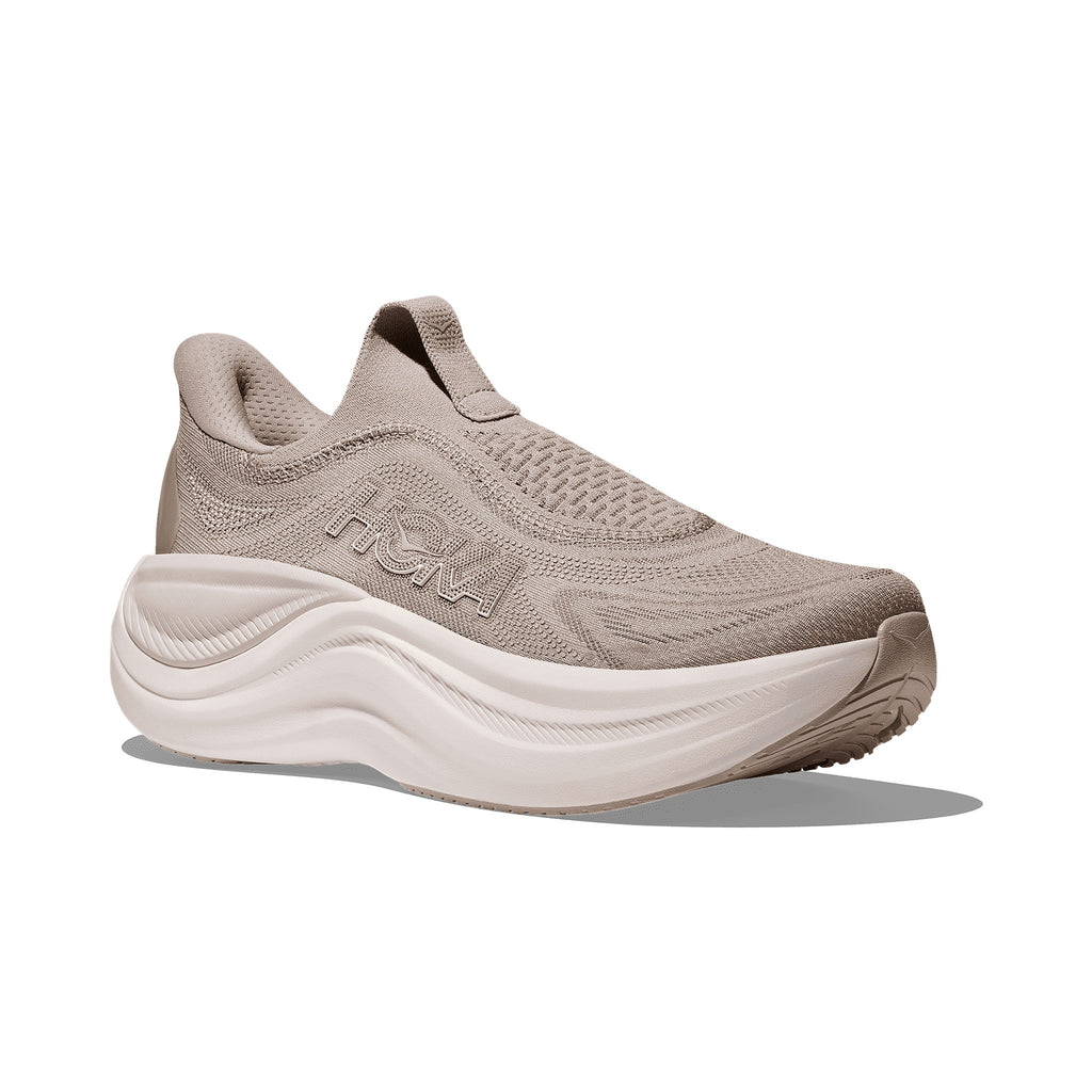 Women's HOKA Skyward Laceless Putty-White running shoe
