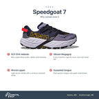 Women's HOKA Speedgoat 7 Berry Jam-Starlight Glow features