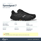 Women's HOKA Speedgoat 7 Black-Outer Orbit specs