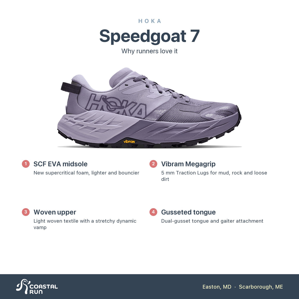 Women's HOKA Speedgoat 7 MELLOW LILAC - PURPLE FOG features