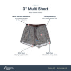 Women's Janji 3" Multi Short Paisley features