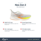 Women's Mizuno Neo Zen 2 GF WHITE-FLAMINGO CORAL features