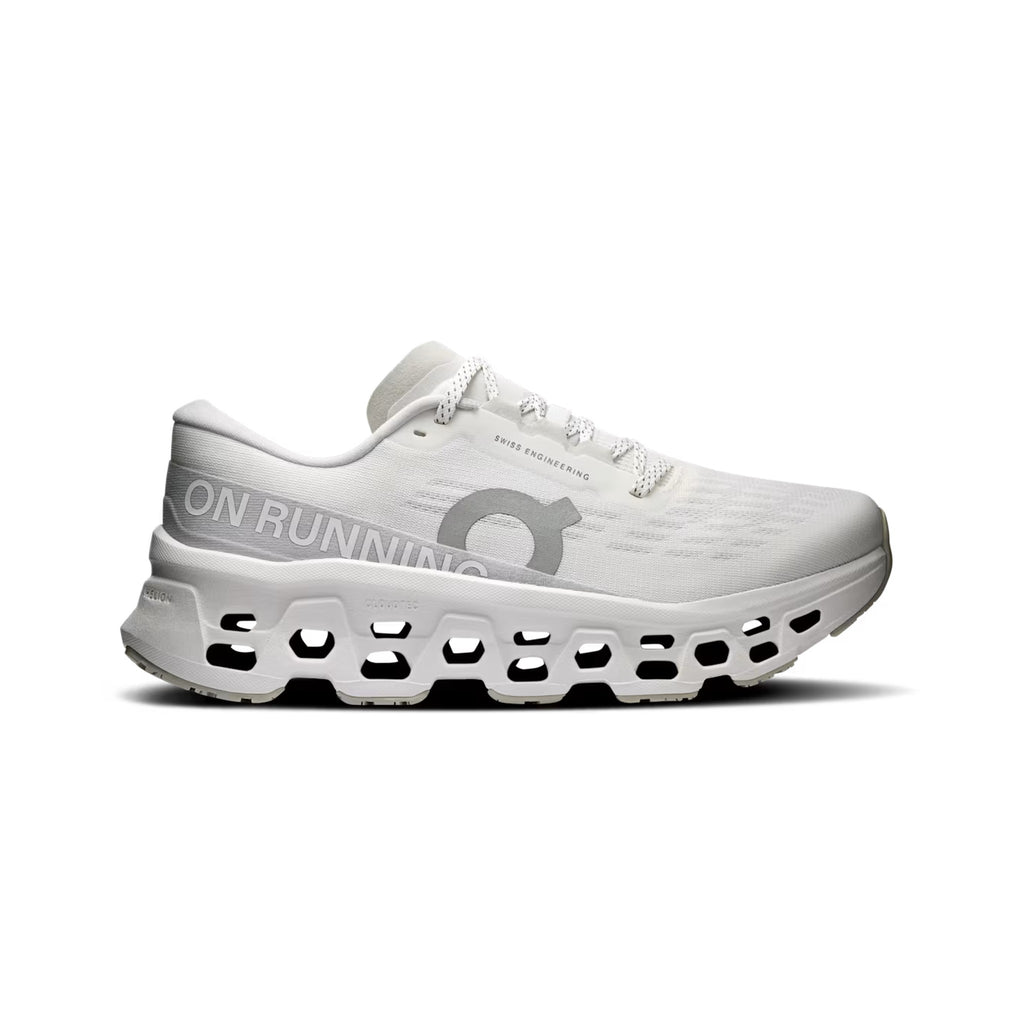 Women's On Cloudmonster 3 White-Wolf running shoe