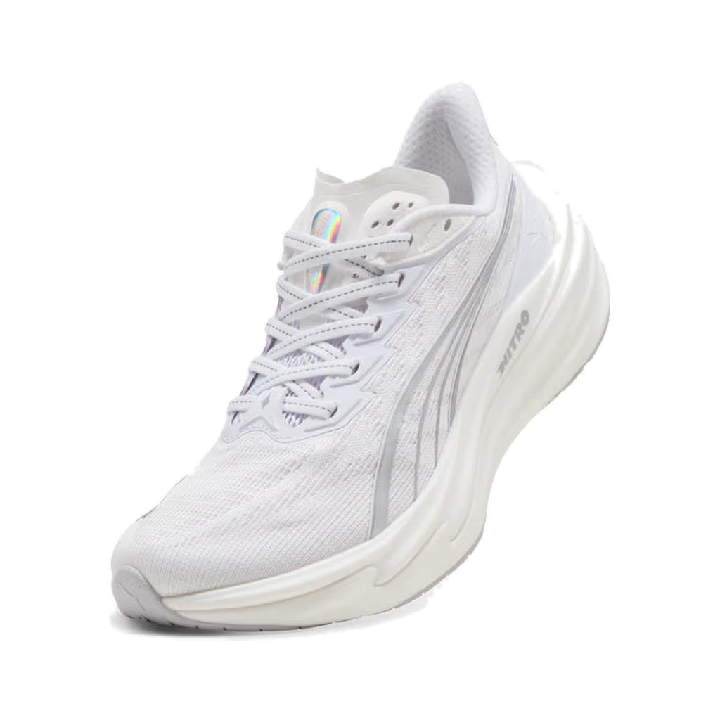 Women's PUMA Deviate Nitro 4 Warm White-Lucite-Vapor Gray running shoe
