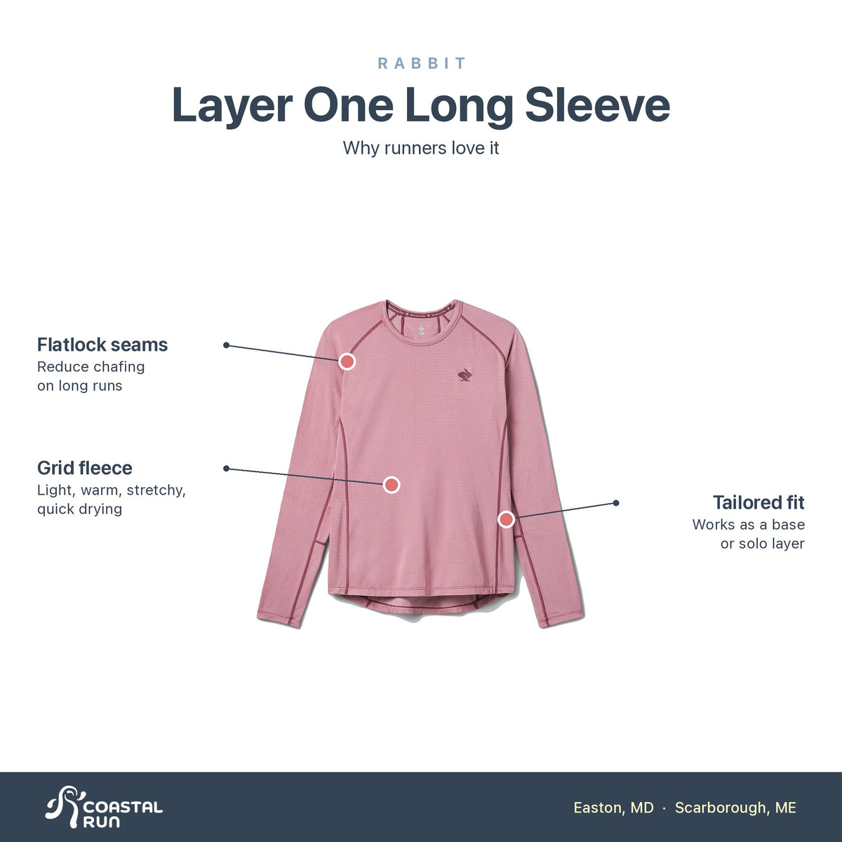 Women's Rabbit Layer One Long Sleeve Foxglove features