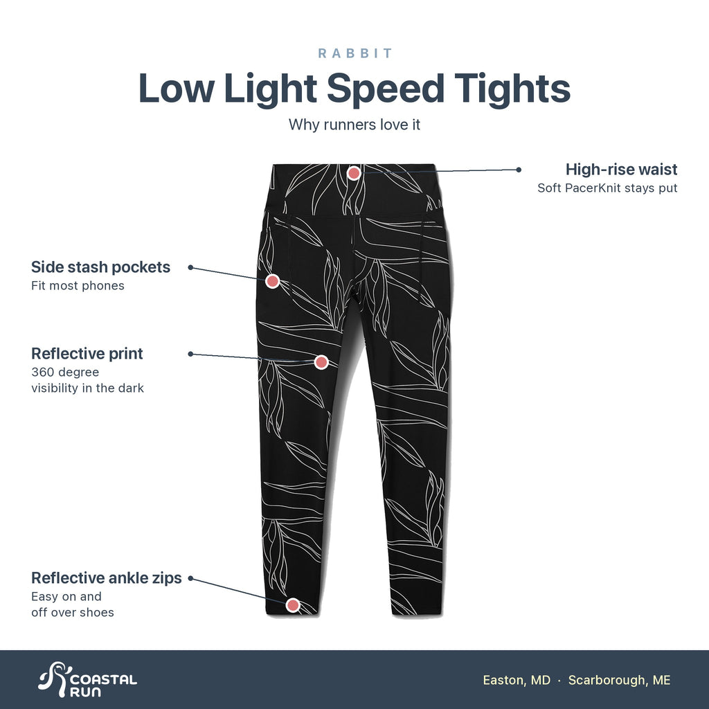 Women's Rabbit Low Light Speed Tights Reflective Black features