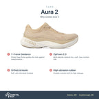Women's Topo Aura 2 Tan-White features