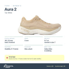 Women's Topo Aura 2 Tan-White specs
